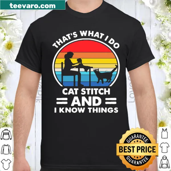 Vintage-style shirt with humorous stitching quote in retro typography.