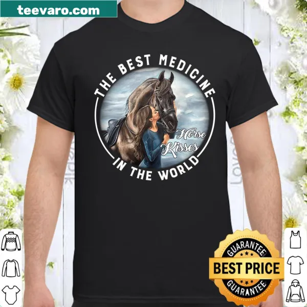 Illustration of a horse with a quote about horse kisses