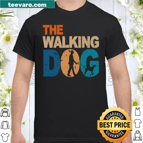 Illustration of a dog enjoying a walk on a casual shirt