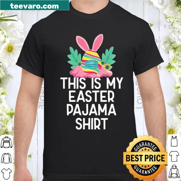 Funny Easter pajama shirt with bunny and egg design