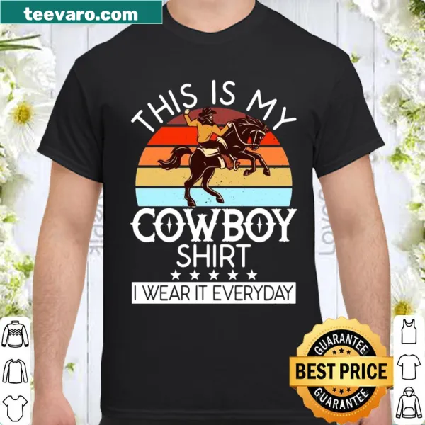 Retro cowboy shirt with playful text design for everyday wear