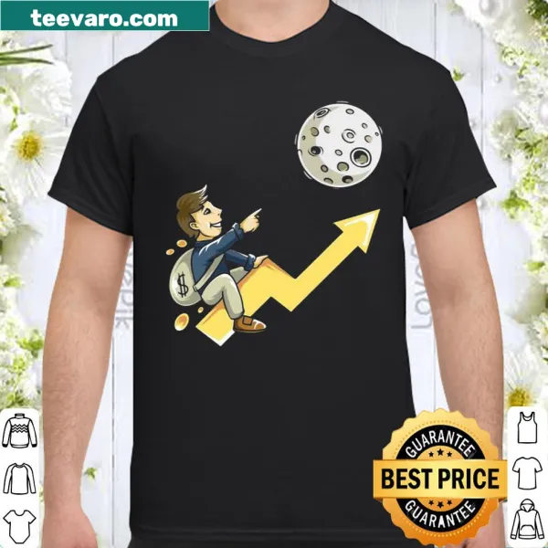 Crypto currency themed t-shirt with 'Too The Moon' phrase