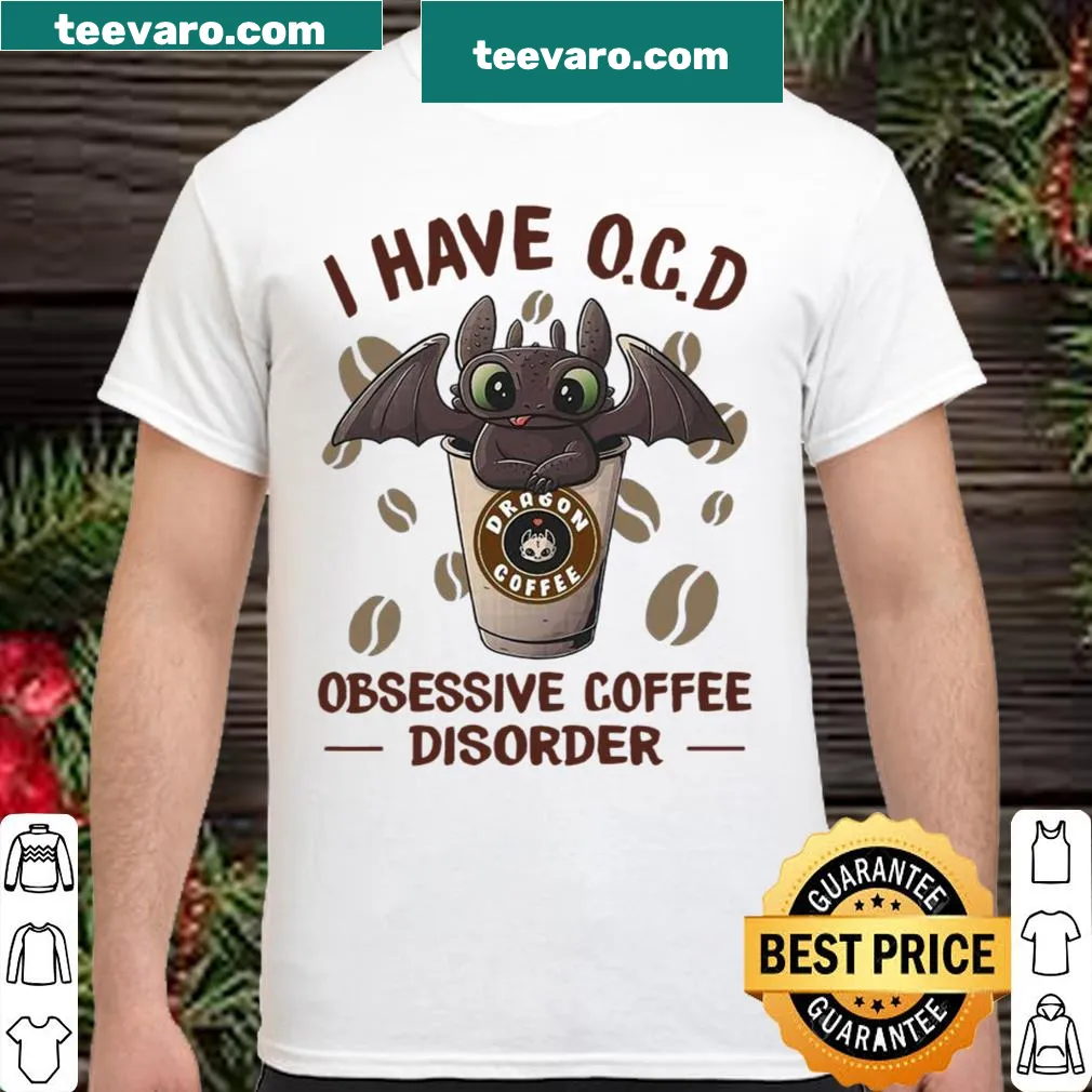 Toothless dragon holding coffee cup on funny shirt