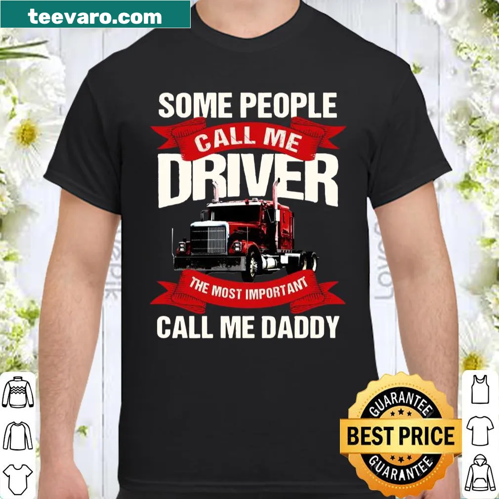 Playful trucker dad shirt design on the back