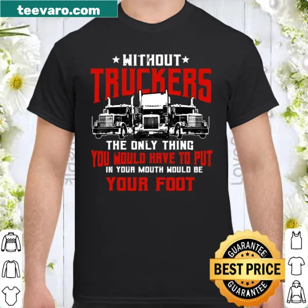 Emblem-style t-shirt celebrating the 18-wheeler trucker lifestyle