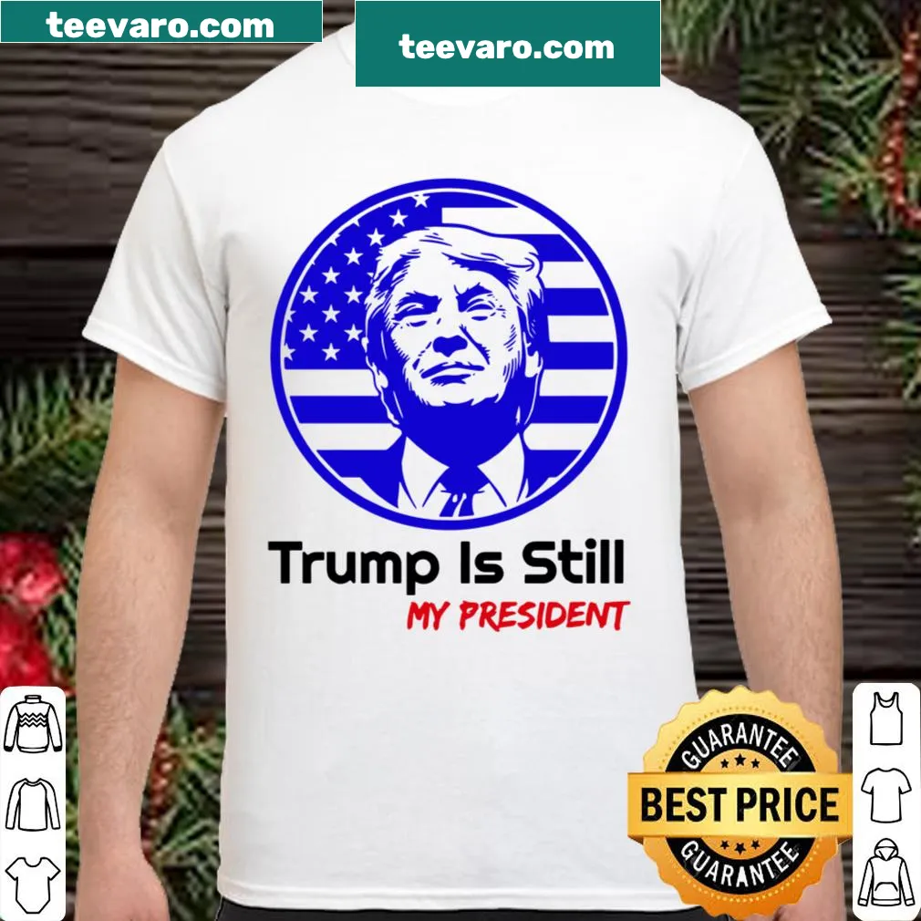 Bold text T-shirt declaring support for Trump.