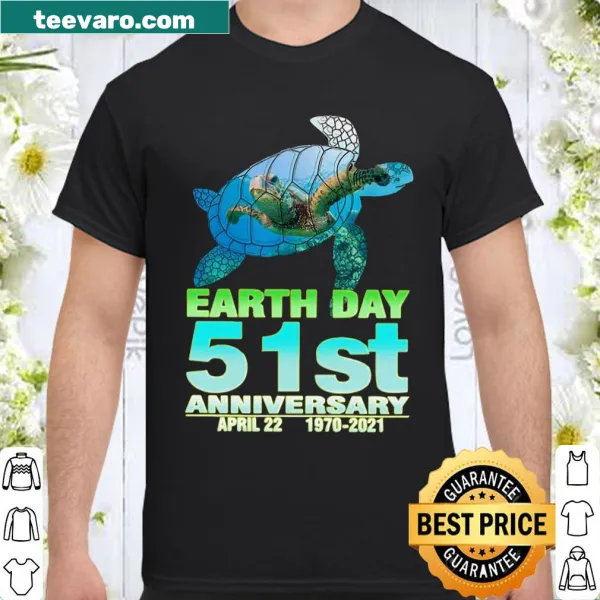 Turtle illustration celebrating Earth Day on a shirt