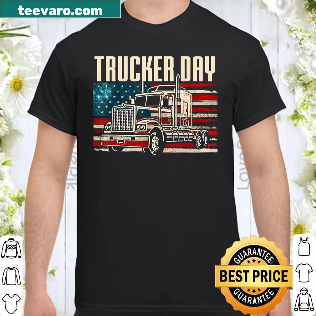 Shirt celebrating truck drivers with proud typography.