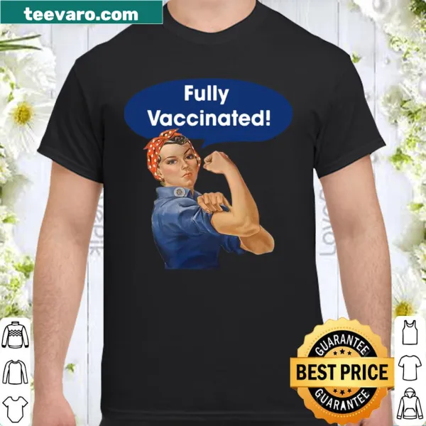 Illustration of Rosie the Riveter with the phrase I'm Vaccinated