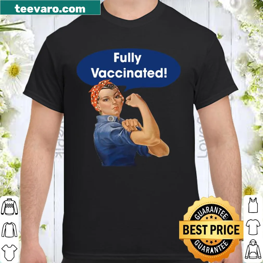 Illustration of Rosie the Riveter with the phrase I'm Vaccinated