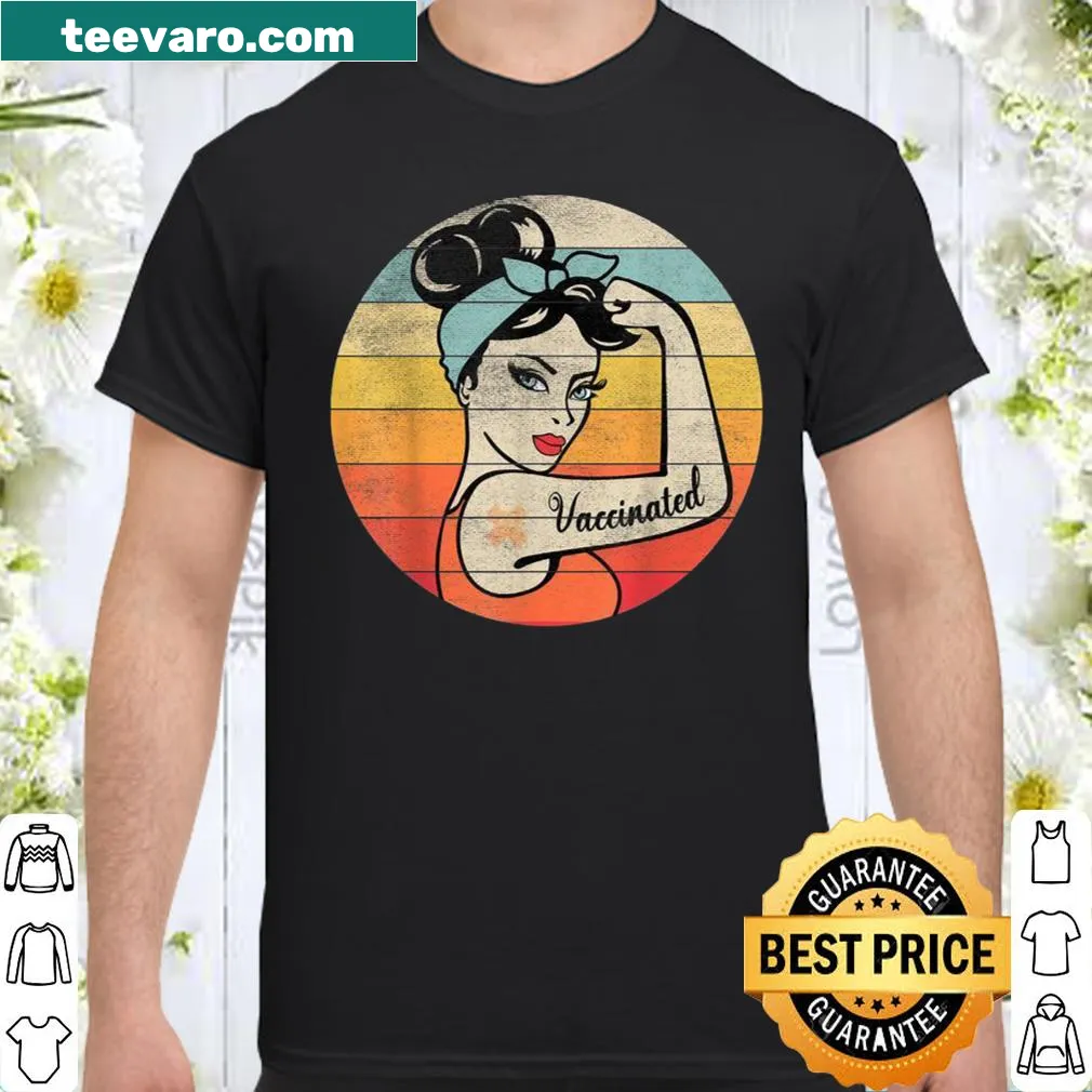 Retro badge design promoting vaccination beliefs