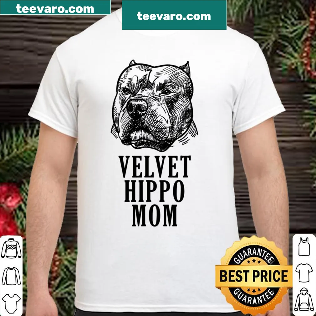 Cute hippo graphic for pitbull dog owners