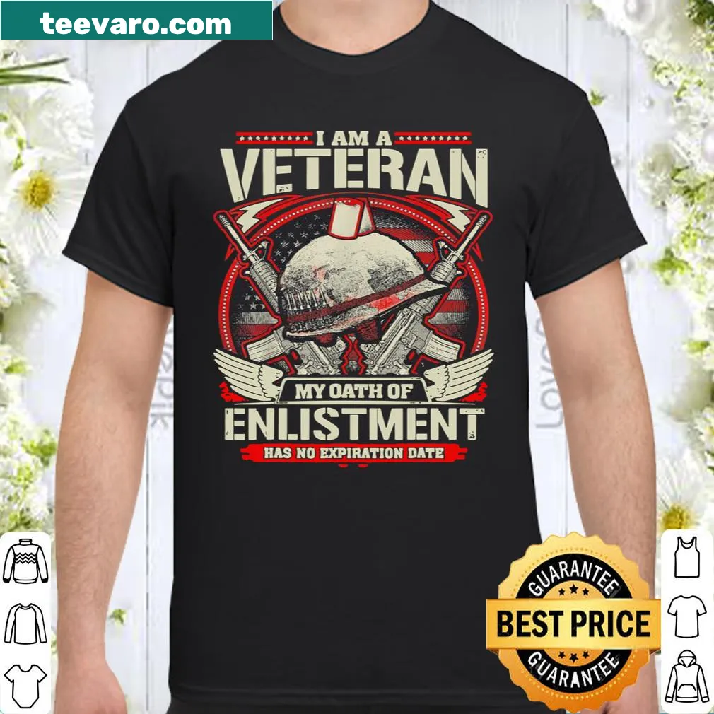 Patriotic shirt with Veteran Oath and Second Amendment text