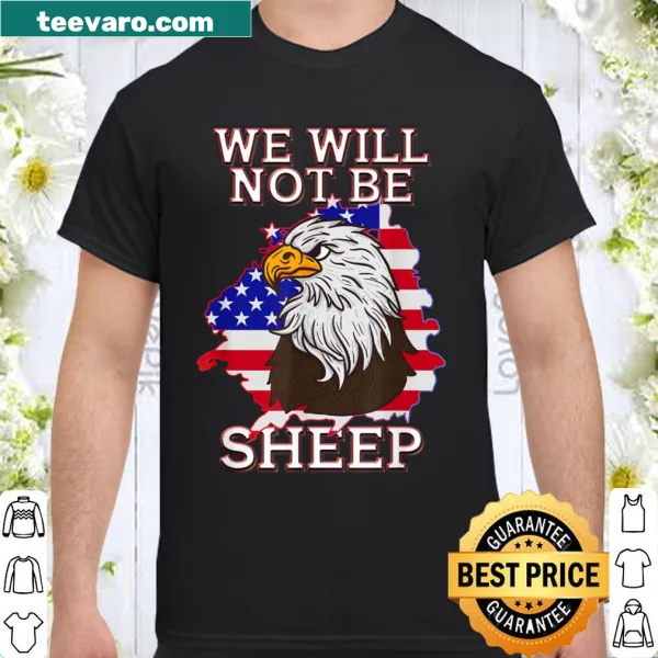 Patriotic t-shirt featuring an eagle and U.S. flag with a bold message