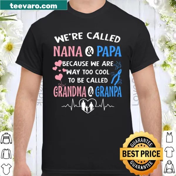 Playful shirt for Nana and Papa with humorous text