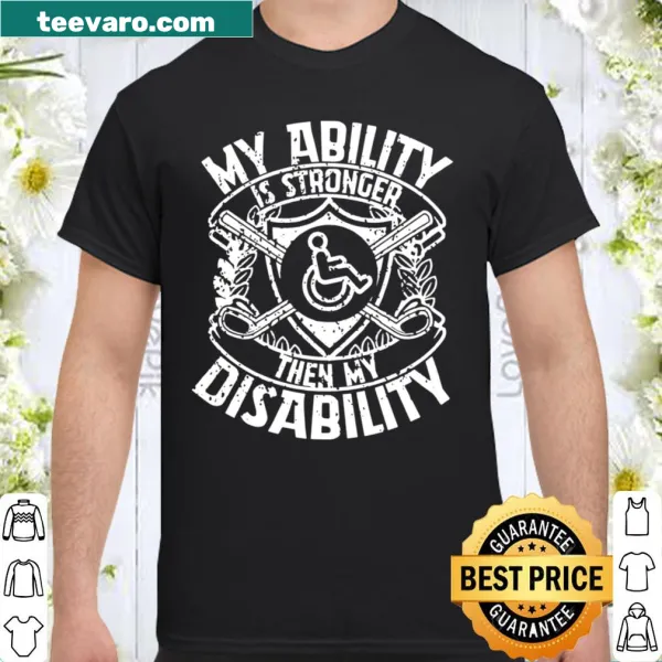 Empowering typography design stating Ability Stronger Than Disability