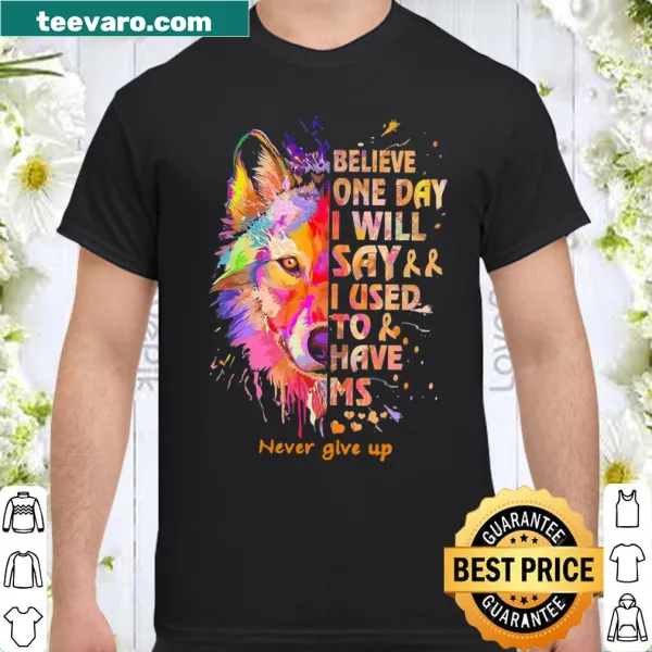 Inspirational wolf graphic shirt with motivational text about perseverance