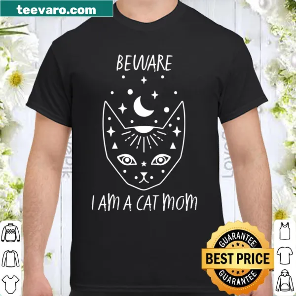 Cute T-shirt with kitty face illustration for cat moms