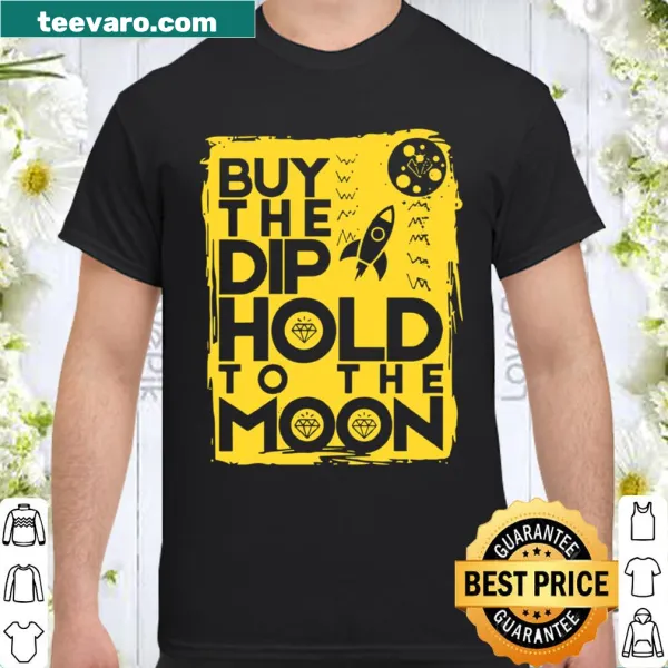 Shirt featuring 'Buy The Dip' text with moon graphic for traders