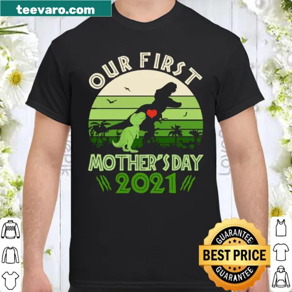 Whimsical dinosaur graphic with Mamasaurus text for Mother's Day