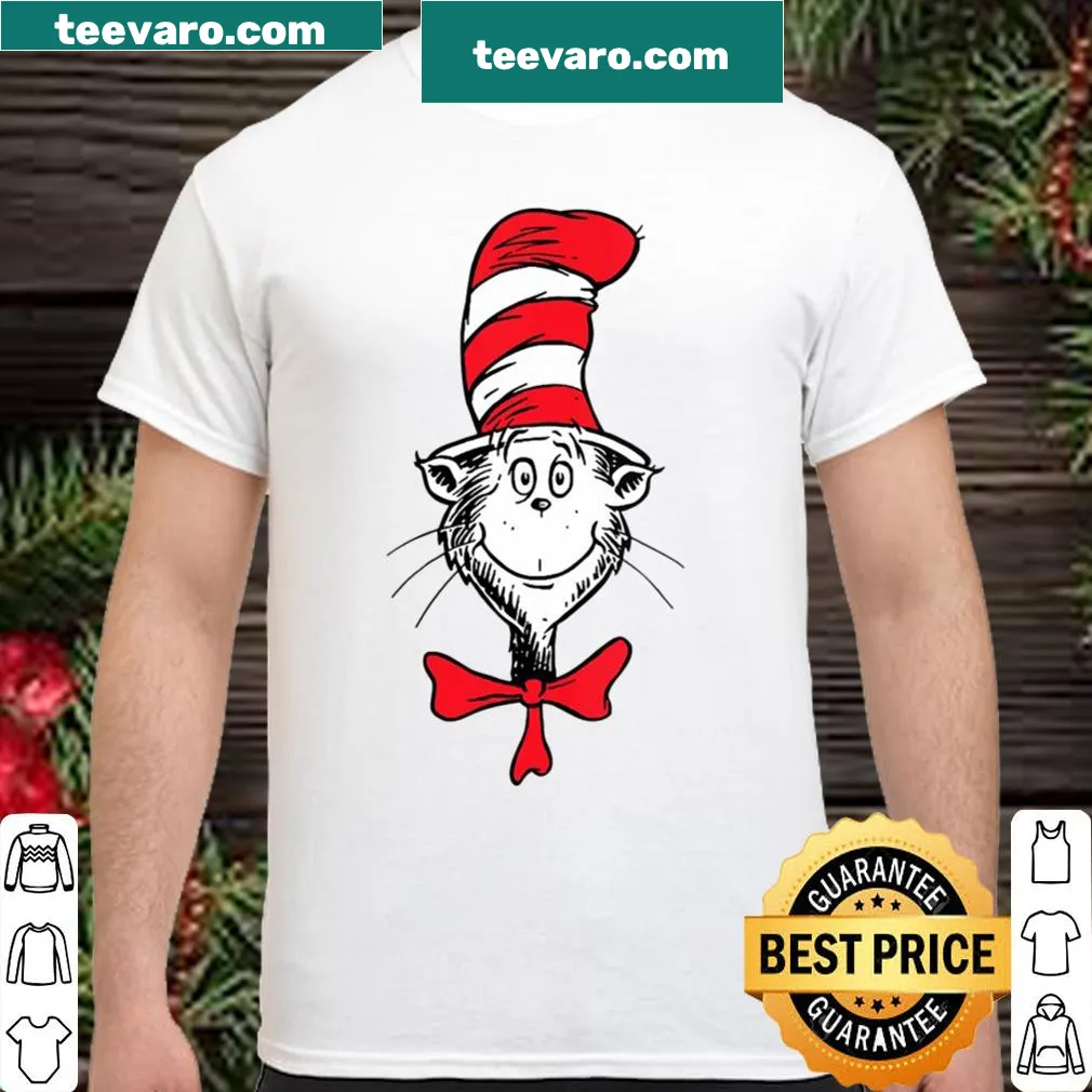 Shirt featuring the iconic face of The Cat in the Hat from Dr. Seuss.