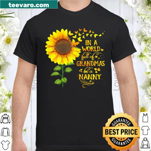 Typography t-shirt with the phrase about being a nanny