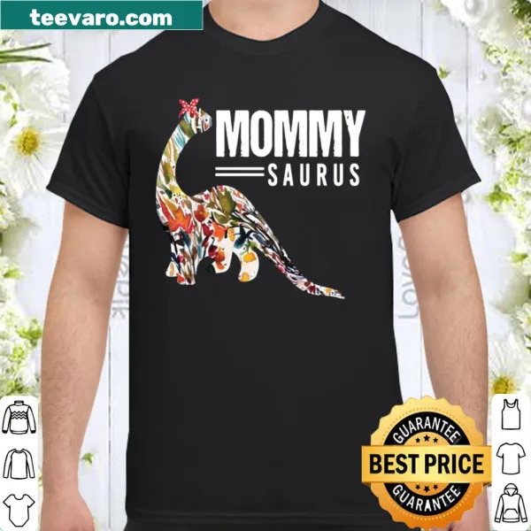 Cute cartoon Mommy Saurus Rex t-shirt for moms