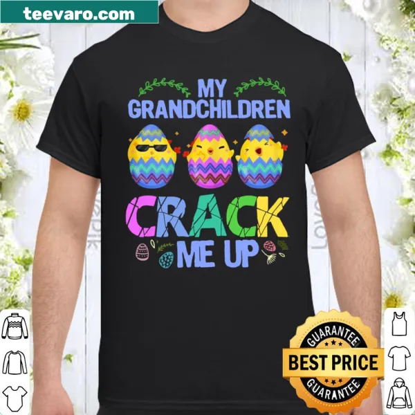 Cute Easter shirt for grandmas with a fun saying about grandchildren