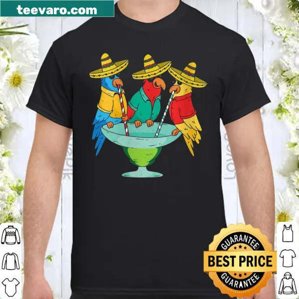 Parrot and tequila themed shirt for Cinco de Mayo celebrations