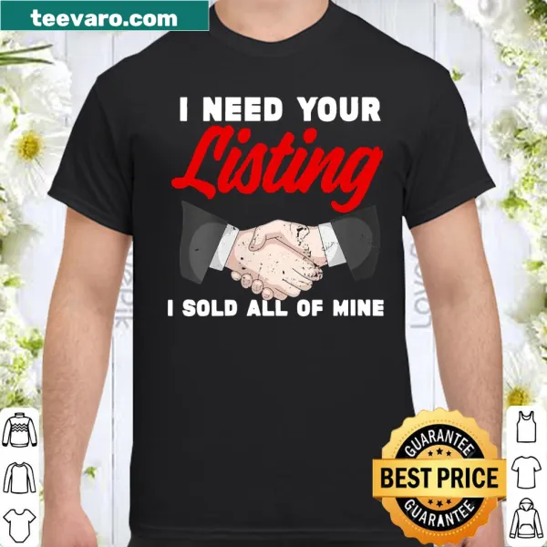 Real estate themed shirt with 'Closing Deal Sold' text