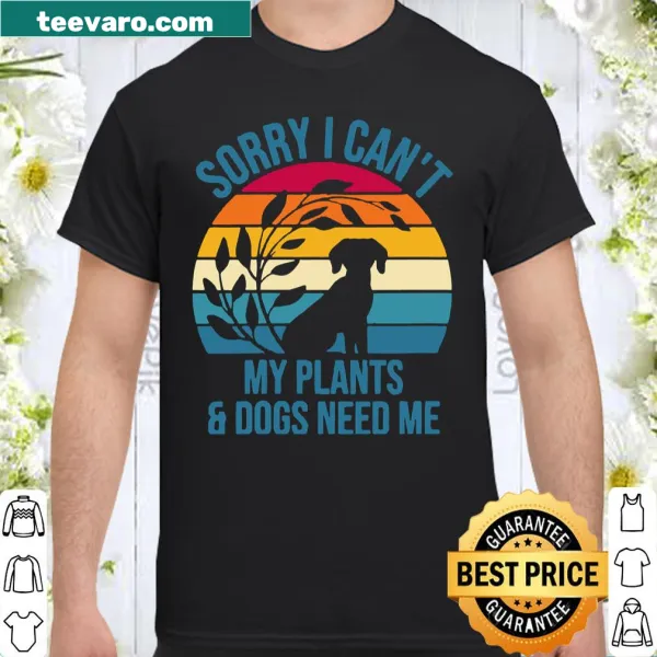 Playful shirt for dog and plant lovers with funny text