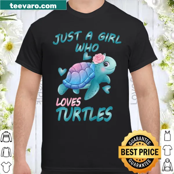 Cute turtle illustration with text about loving turtles
