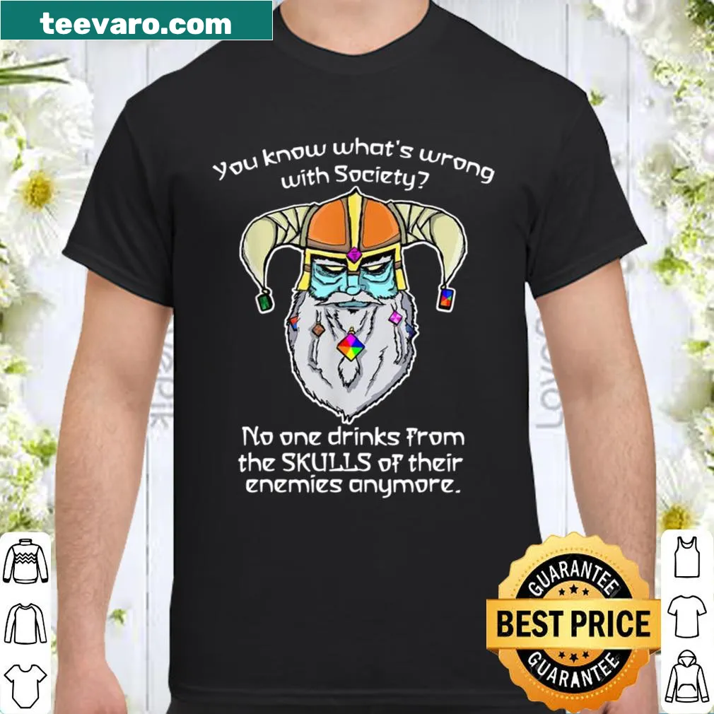 Viking-themed shirt with bold text about enemies