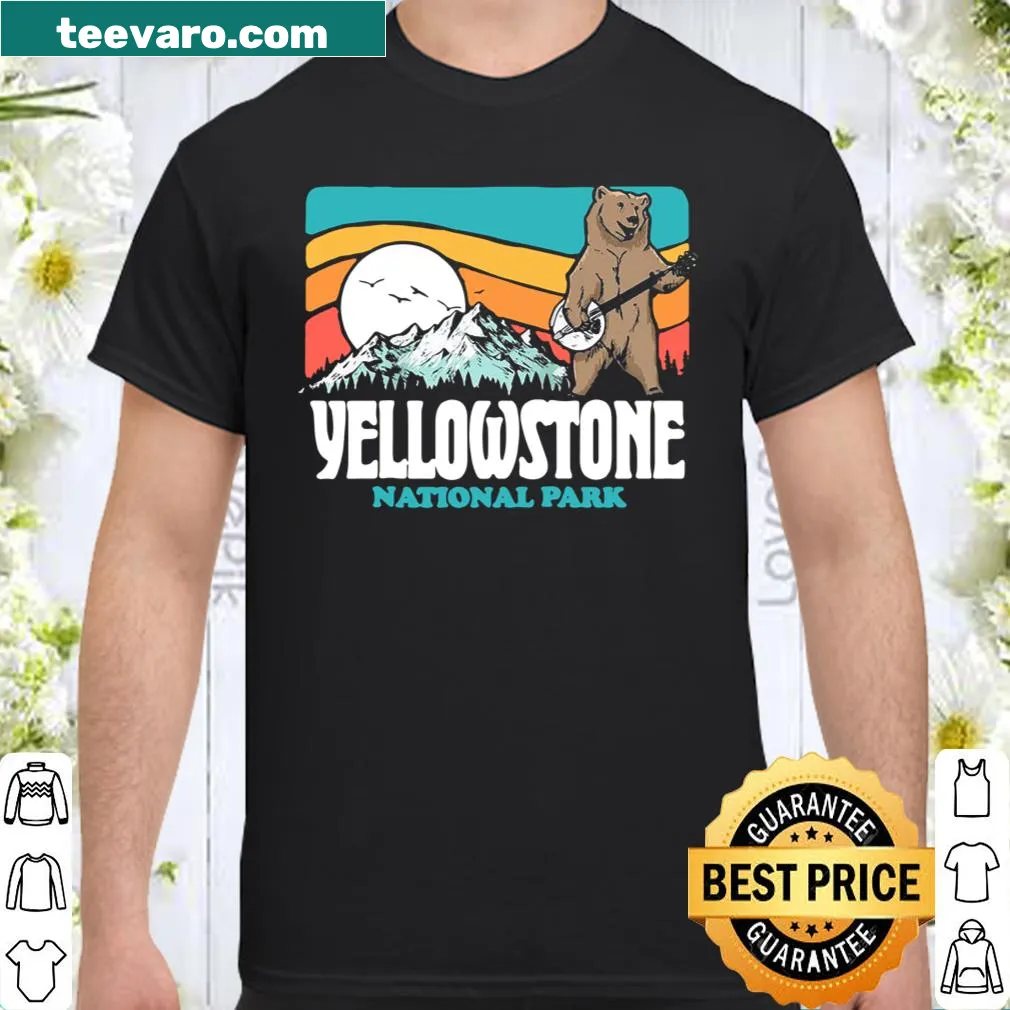 Vintage-style shirt with Yellowstone National Park design