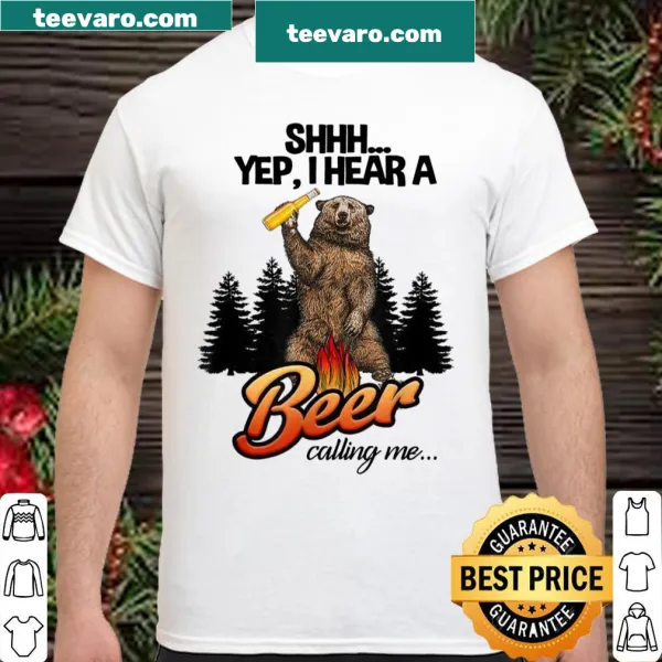 Humorous shirt with beer calling phrase