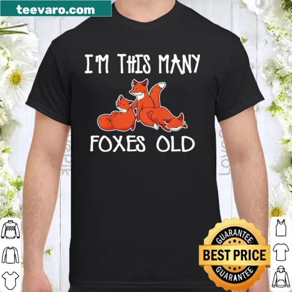 Cute cartoon foxes with text for a child's third birthday