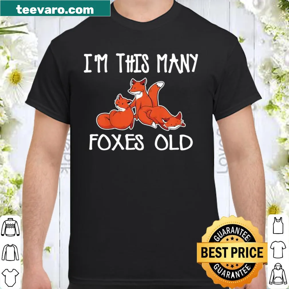 Cute cartoon foxes with text for a child's third birthday