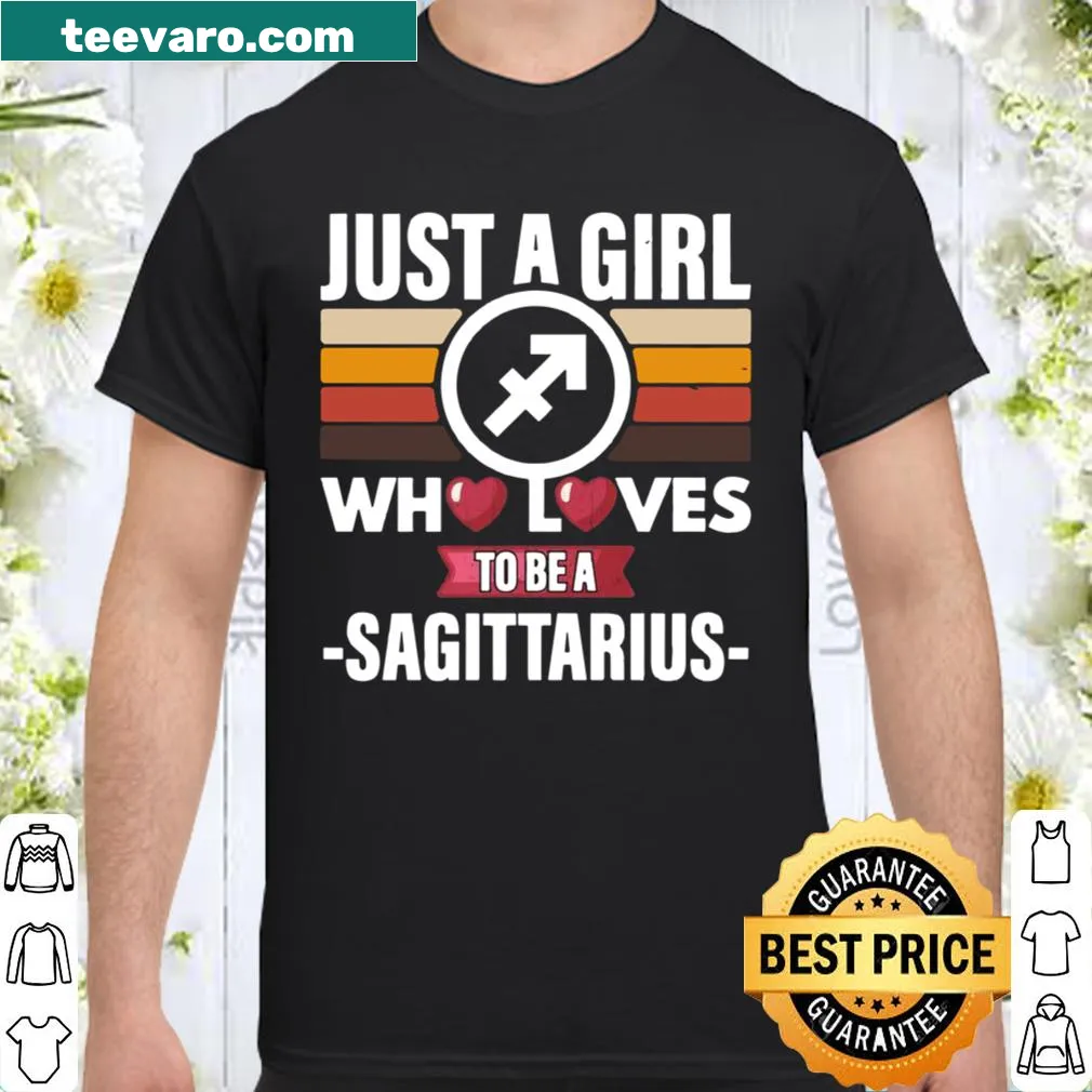 Zodiac-themed t-shirt for Sagittarius girls with bold text