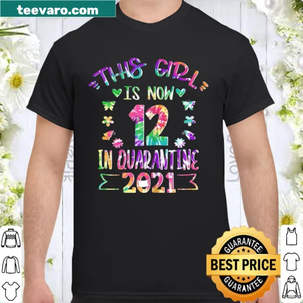 Cute tie-dye graphic t-shirt for girls 12th birthday.