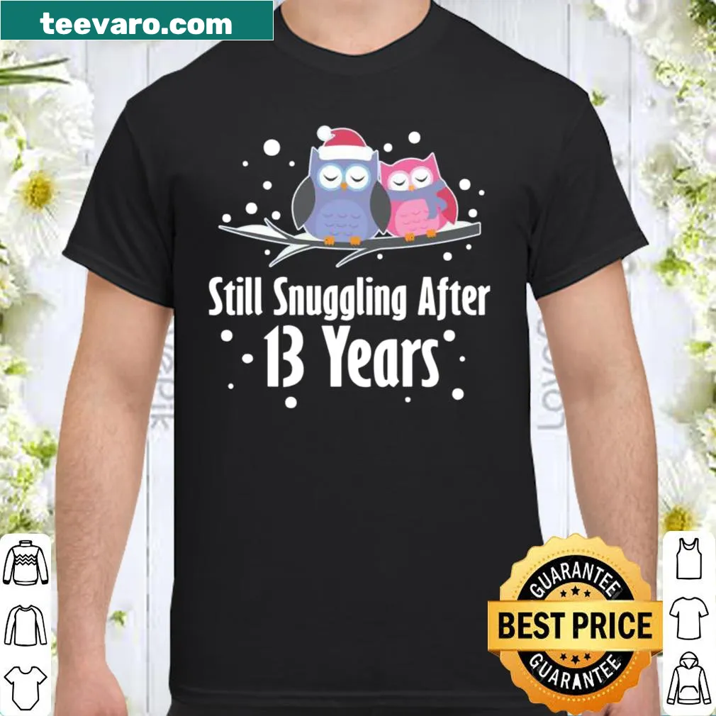 Owl couple graphic on anniversary shirt with heartfelt message