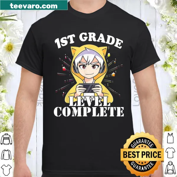 Cute graduation shirt for boys featuring anime and video games