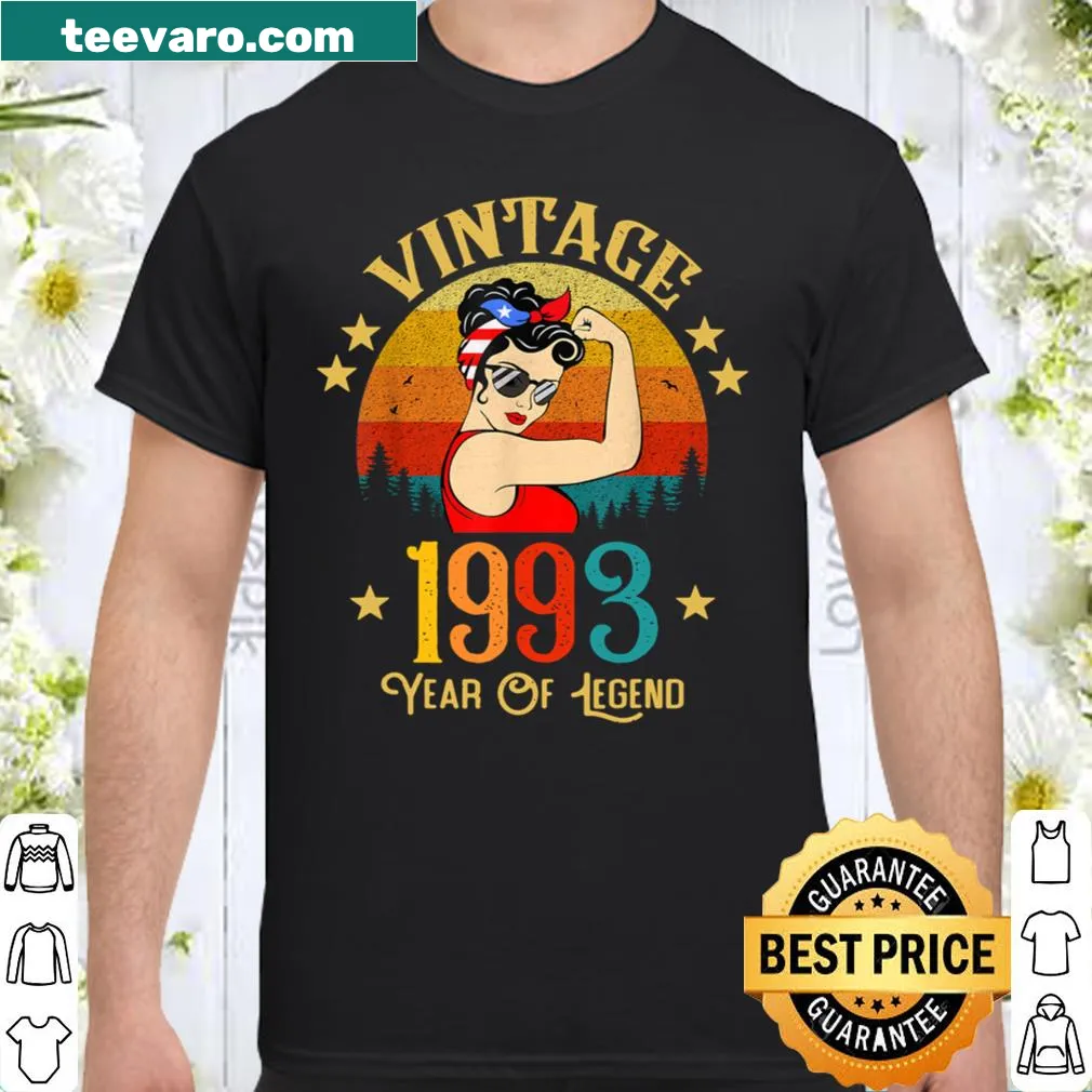 Vintage-style shirt celebrating 28th birthday with 1993 design