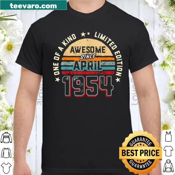 Vintage distressed birthday shirt celebrating 67 years old since 1954