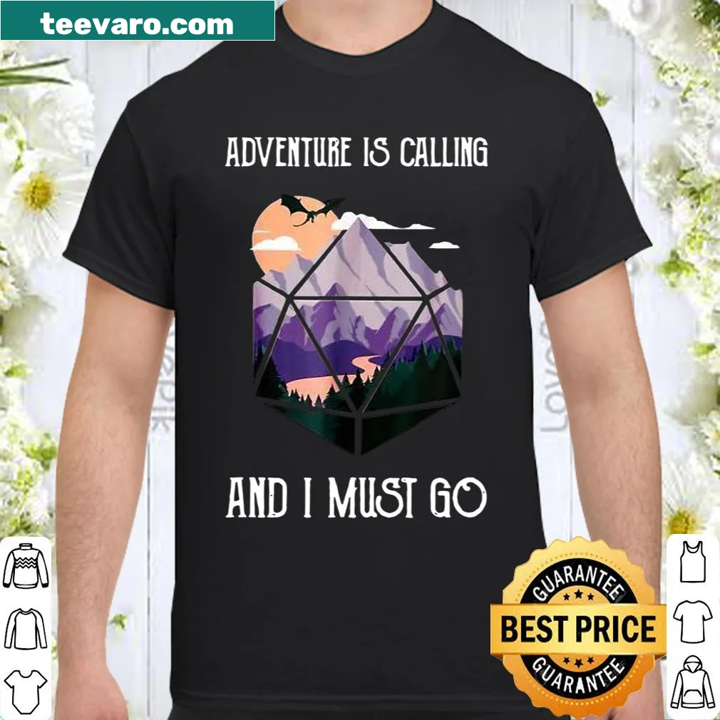Inspirational adventure-themed shirt with mountain graphic