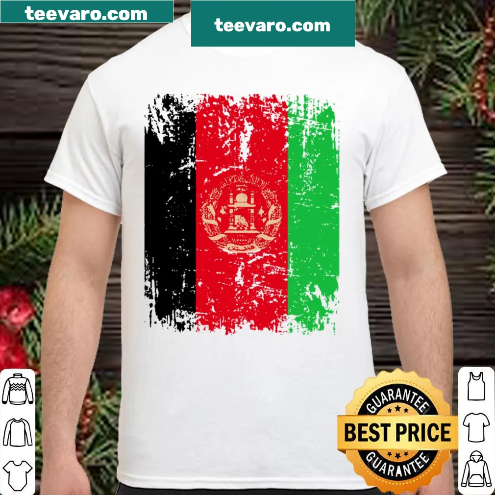 Vintage Afghan flag shirt with a retro design