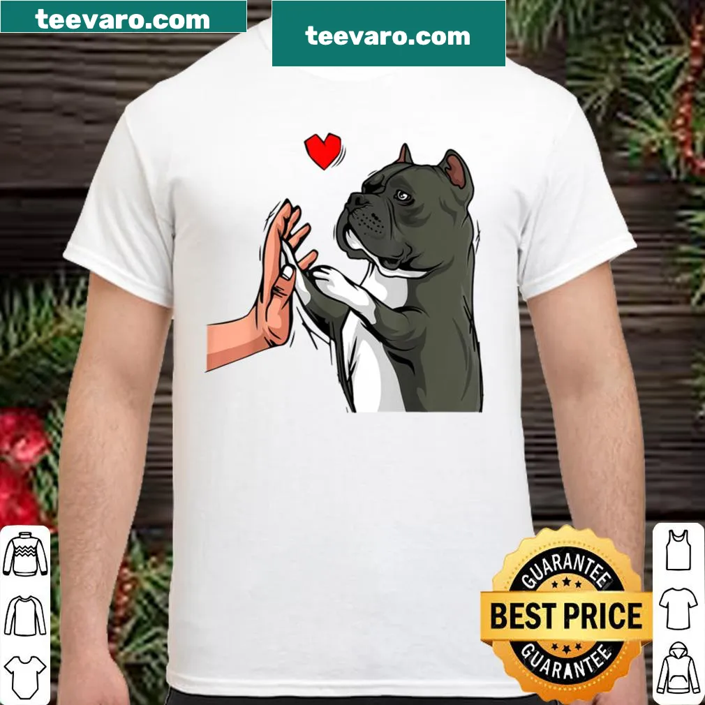 Cute shirt featuring American Bully design for dog moms