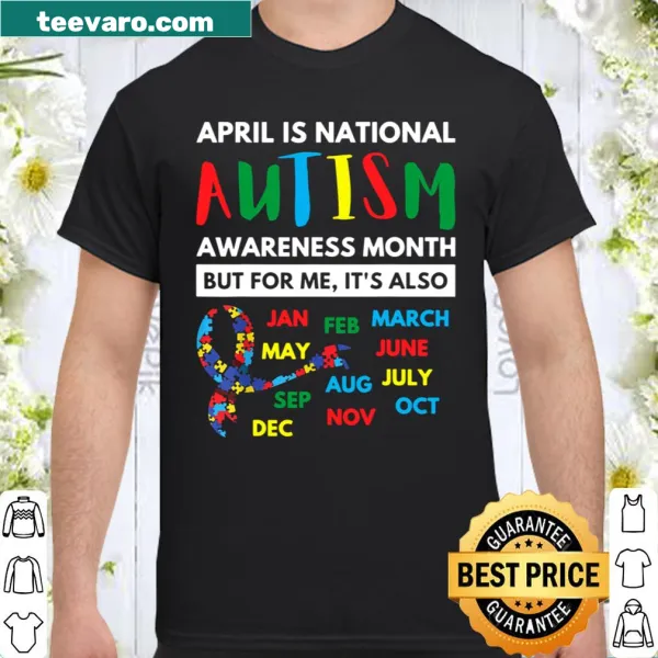 Rainbow shirt promoting autism awareness with inspiring text
