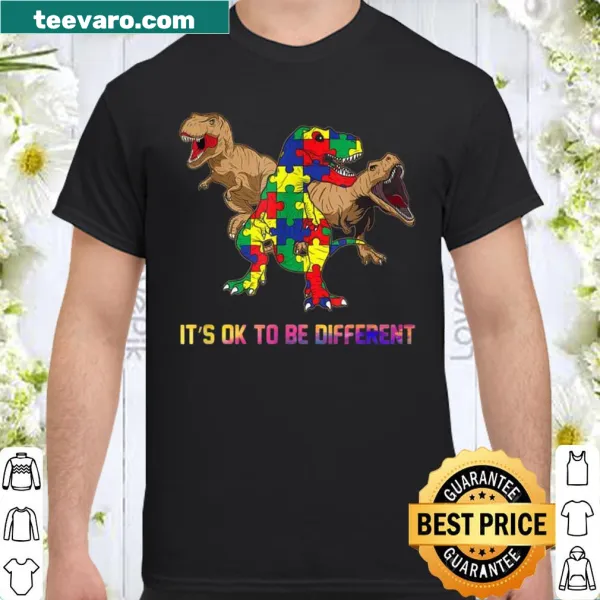Fun dinosaur illustration for autism awareness shirt