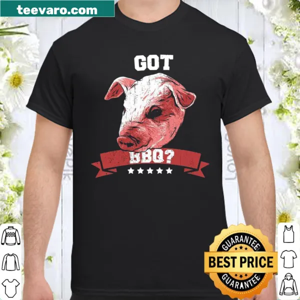 Bold text shirt announcing love for BBQ and grilling