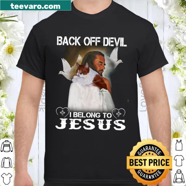 Bold shirt declaring faith with 'Back Off Devil' text.